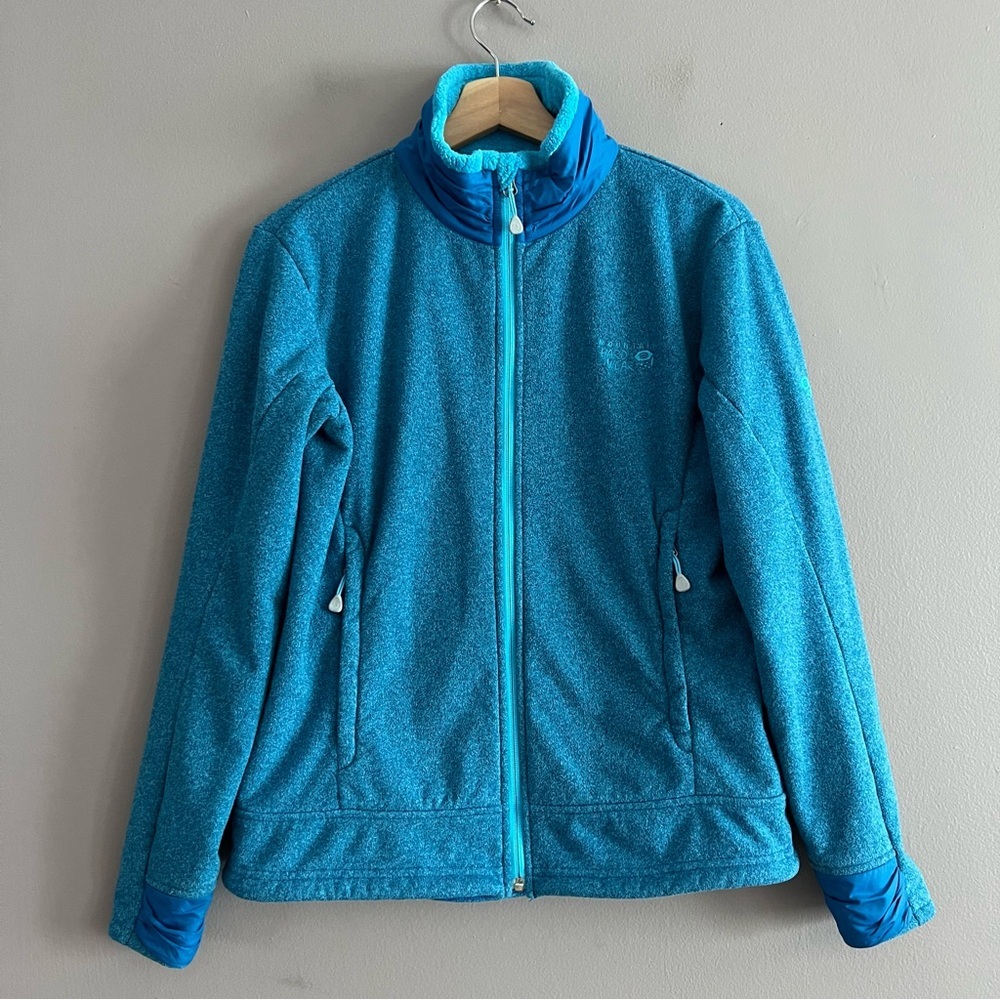 Mountain Hardwear Teal Blue Full-Zip Fleece Jacket